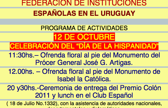 Día de la Hispanidad- programa FIEU