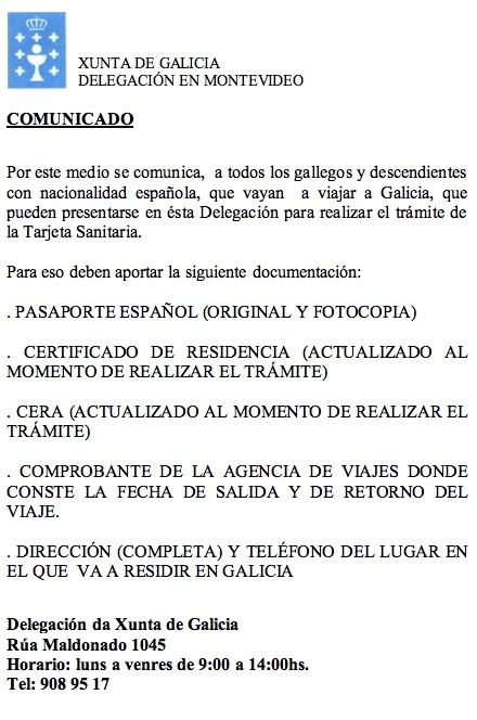 comunicado de sanidad