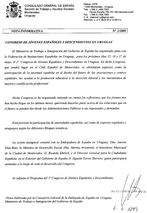 Programa del Congreso de jóvenes