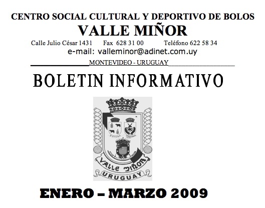 Boletín informativo de novedades del Centro Valle Miñor